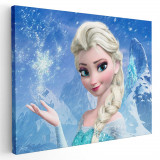 Tablou afis Elsa Frozen desene animate 2155 Tablou canvas pe panza CU RAMA 60x90 cm