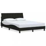 Cumpara ieftin Cadru de pat fara saltea, Hanko, negru, 120x200 cm, textil