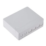 Priza FO, cutie FTTH de interior doua intrari, 4 x SC simplex sau 4 x LC duplex, neechipata - Emtex &quot;FTTHBOX-4P&quot;