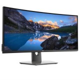 Monitor Refurbished DELL UltraSharp U3417W, 34 inch, Curbat Ultrawide, Frameless, 3440x1440, Grad Corect