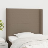 Gossi tablie de pat cu aripioare gri taupe 93x16x118/128 cm textil