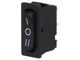 Comutator Basculant Negru ON-OFF-ON 6A/250V IP40