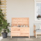vidaXL Cutie de perne de exterior, 99x50x56,5 cm, lemn masiv de brad