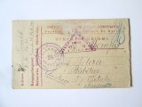 Rara! Carte postala pentru prizonierii de razboi WWI cenzurata militar Irkutsk(Siberia) 1917 si expediata din lagarul de la Berezovka