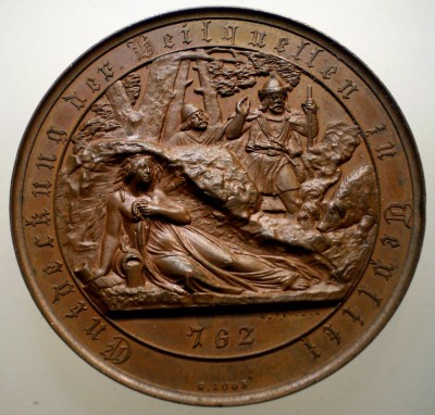 5.304 MEDALIE AUSTRIA ENTDECKUNG DER HEILQUELLEN ZU TEPLITZ 762-1862 foto