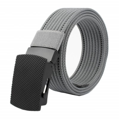 Curea pentru barbati Pufo Casual Fit 3.8 x 120 cm, catarama metalica, gri foto