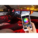 Fir cu lumina ambientala pentru masina, decor, neon, auto, control bluetooth 5M