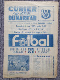 Program meci fotbal Dunarea CSU Galati-Petrolul Ploiesti 12 mai 1985, stare buna