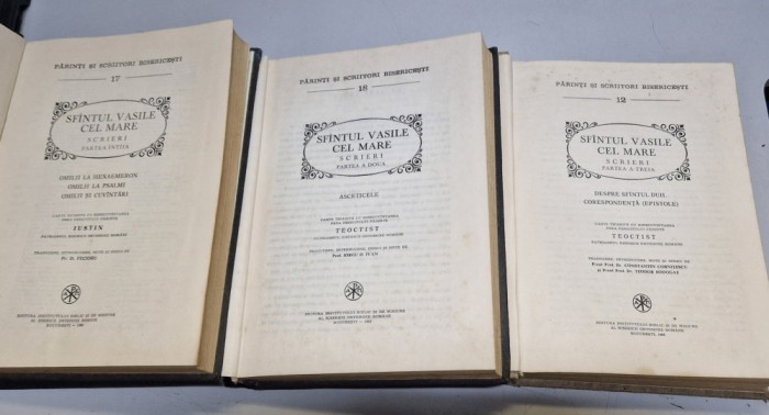 PSB 17, 18, 12 - Parinti si scriitori bisericesti - Sfantul Vasile cel Mare - scrieri - 3 volume