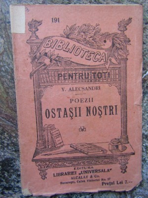 Vasile Alecsandri - Poezii ostasii nostri foto