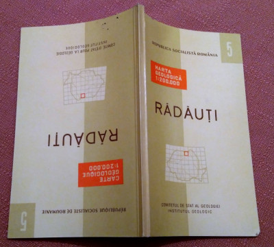 Radauti. Nota explicativa Institutul Geologic, 1968 - Nu contine harta geologica foto