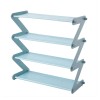 Suport Pantofi Z-Shape 4 Rafturi, 48x46cm, Otel Inoxidabil, Organizator Incaltaminte, Raft Depozitare
