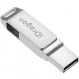 Cumpara ieftin Stick USB 128GB iUni iDragon Lightning si USB iPhone/iPad, 128 GB