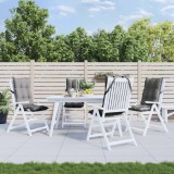 Gossi perne scaun cu spatar inalt 4 buc, gri, tesatura oxford