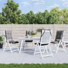 Gossi perne scaun cu spatar inalt 4 buc, gri, tesatura oxford