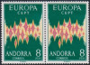 EUROPA CEPT 1972 &ndash; Andorra spaniola - pereche, Nestampilat