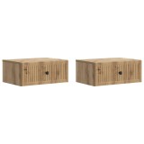vidaXL Dulap de noapte 2 pcs Stejar Artizanal 49 x 34,5 x 20 cm 897954