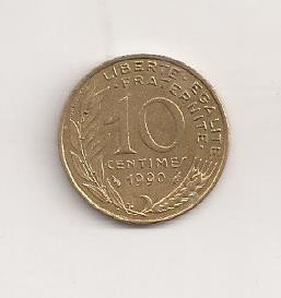 Moneda Franta - 10 Centimes 1990 v1 foto