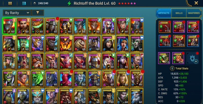 Cont Raid: Shadow Legends High End LEVEL 100