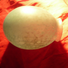 Glob -abajur pt bec - sticla matuita bleu cu norisori albi ,h=18,5cm ,d.baza=8cm