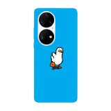 Husa compatibila cu Huawei Nova Y70 model duckduckgo, Silicon, TPU, Viceversa, Transparent, Carcasa