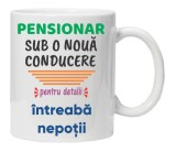 Cana alba personalizata &quot;PENSIONAR 4&quot;, INOVATIX&reg;. 330ml