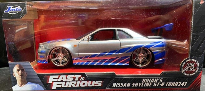 Macheta Fast and Furious Brian&#039;s Nissan Skyline GT-R (R34) grey