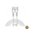 Cablu Date si Incarcare USB-C - USB-C Baseus Cafule 100W 2m Alb CATJK-D02