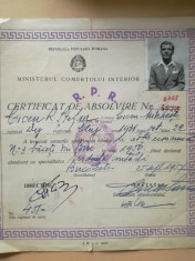Certificat absolvire evidenta contabila, 1950, Ciceu R. Stefan, Ciceu Mihae?ti foto
