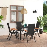Cumpara ieftin Gossi set mobilier de gradina, 5 piese, negru si maro