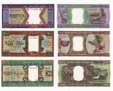 !!! RARR : MAURITANIA - SET 100 + 200 + 500 OUGUIYA 2002 - P 4 P 5 P 8 - UNC / FORMAT MARE