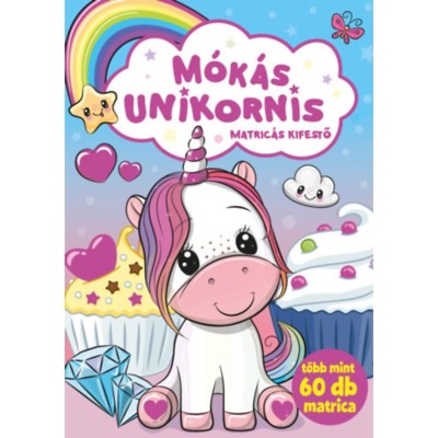 M&amp;oacute;k&amp;aacute;s unikornis - Matric&amp;aacute;s kifestő - t&amp;ouml;bb mint 60 db matrica foto