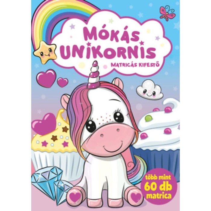 M&oacute;k&aacute;s unikornis - Matric&aacute;s kifestő - t&ouml;bb mint 60 db matrica