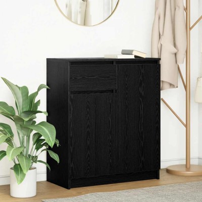 Gossi bufeta cu sertar stejar negru 71x35x84 cm lemn prelucrat foto