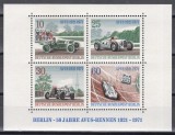 Germania Berlin 1971 - A 50-a aniversare a curselor auto AVUS, Bloc, MNH