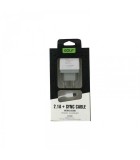 Incarcator 2x USB 2.1A +cablu Micro USB 1.5m VOIAJ Golf U2MSET