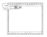 Evaporator AC Peugeot 308 20, 408 20; motor 1.2 PureTech, 1.5 BlueHDI, tip Behr, dimensiuni [mm] 235x255x38, iesire 11,6, intrare 17,6mm;