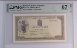 Bancnota 500 Lei 1940, PMG 67 Unc, Bancnote Romanesti, Gradata