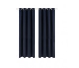 Set 2 Perdele opace blackout pentru interior, termoizolante, 140 x 180 cm, bleumarin - RESIGILAT