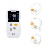 Pulsoximetru portabil Accurate HS10A, senzor neonatal, senzor pediatric, senzor adulti, display LCD
