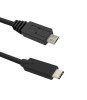 Cablu USB2.0 B micro USB mufa tata - USB type C mufa tata 1.2m negru QOLTEC 50476