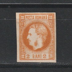 2 Bani Carol cu Favoriti II LP21 Portocaliu Romania 1868 Cu Atestat