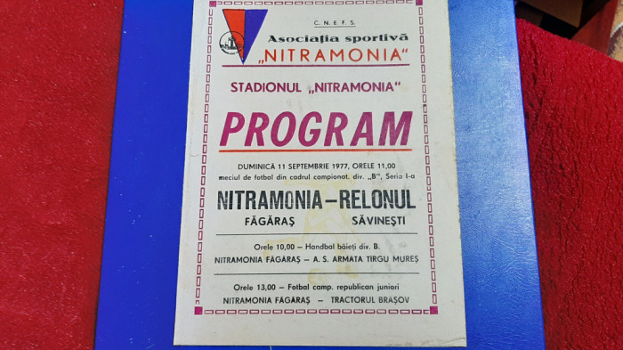 program Nitramonia Fagaras - Relonul Savinesti