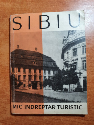 mic indreptar turistic - sibiu din anul 1962 - contine harta foto