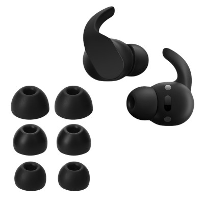 Set 6 Varfuri de schimb Kwmobile pentru Beats Fit Pro, Negru, Silicon, KWM0000259Q001C foto