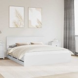 Cumpara ieftin Cadru de pat cu sertar Alb 180 x 200 cm Lemn Ingineresc