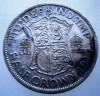 F.572 MAREA BRITANIE ANGLIA WWII GEORGE VI 1/2 HALF CROWN 1940 ARGINT, Europa