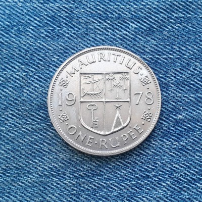 1 Rupee 1978 Mauritius foto