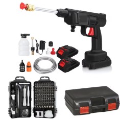 Pistol de Spalat cu Presiune APF&reg; , Portabila ,fara Fir, cu Doua Baterii 48V 5000mah ,Furtun presiune 5 Metri si Cutie Transport