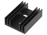 Radiator extrudat TO220 negru 37,5mm x 29mm x 11,5mm